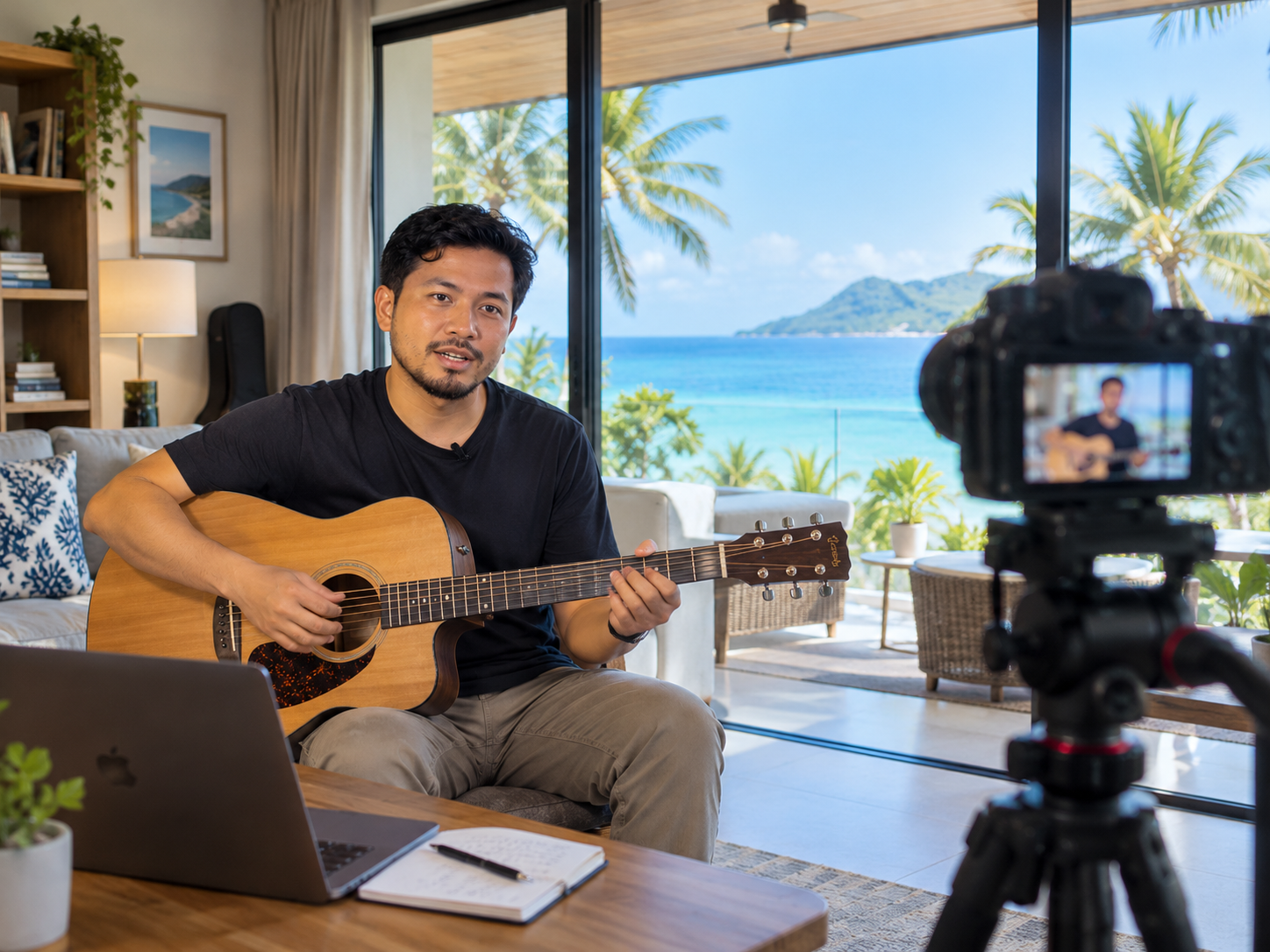 Instructor recording a lesson on Digilearn.my